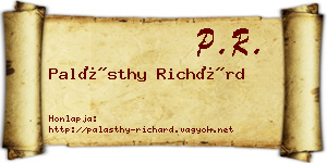 Palásthy Richárd névjegykártya