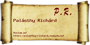 Palásthy Richárd névjegykártya
