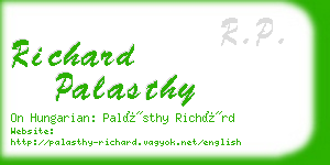 richard palasthy business card